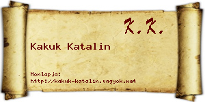 Kakuk Katalin névjegykártya